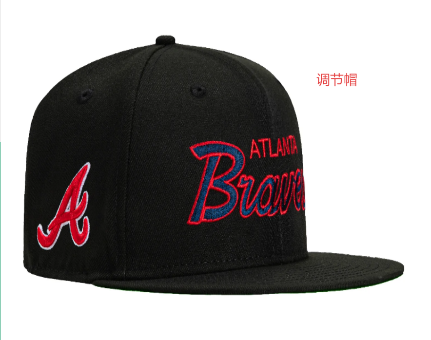2025 MLB Atlanta Braves black style #54 hat YS